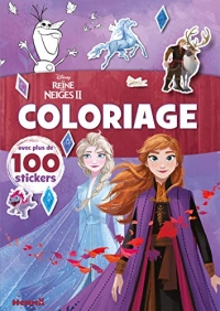 Disney La Reine des Neiges 2 – Coloriage avec plus de 100 stickers – Livre de coloriage avec stickers – Dès 4 ans