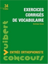 Exercices corrigés de vocabulaire
