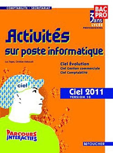 Activités sur poste informatique Bac Pro