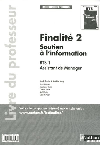 Finalité 2 - Soutien à l'information
