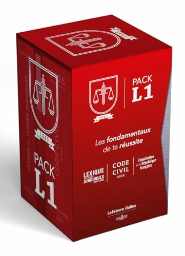 Pack L1 2025 : Code civil - Lexique des termes juridiques - Constitution de la République Fr. 23e