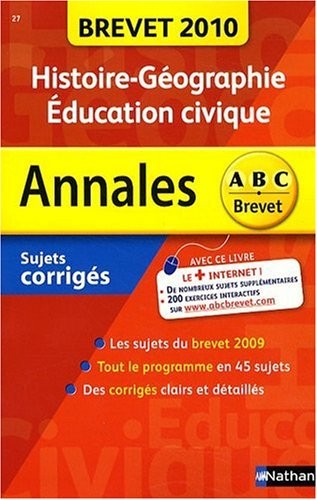 Histoire-Géographie-Education civique 3e : Sujets corrigés