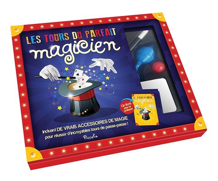 Les tours du parfait magicien : Coffret avec des cordes magiques, 1 dé, 1 paquet de 54 cartes, 2 petits pots magiques, 1 boîte magique et 1 baguette magique