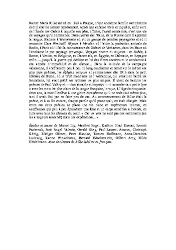 RAINER MARIA RILKE: N 1161-1162 janv.-fév. 2026