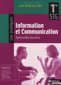 Information et communication 1e STG : Spécialité gestion