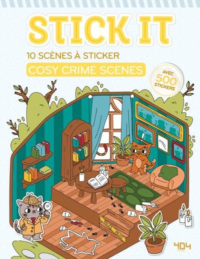 Stick It – 10 scènes de scènes Cosy Crimes à créer – Activité loisirs créatifs – Loisirs créa Cosy Mystery – Scènes à sticker – Art Thérapie – Cute and cosy