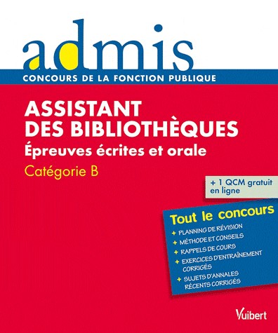Assistant des bibliothèques : Epreuves écrites et orales catégorie B