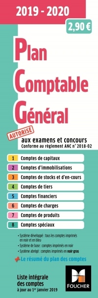 Plan comptable général - PCG - 2019-2020
