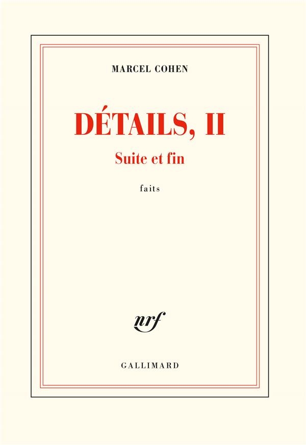 Détails, II: Suite et fin