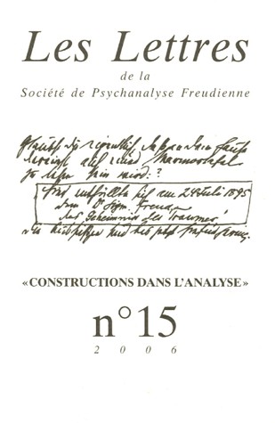 Les lettres de la SPF, N° 15 :