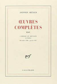 Oeuvres complètes, tome 25 : Cahiers du retour à Paris.