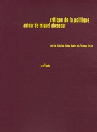 Critique de la politique autour de Miguel Abensour