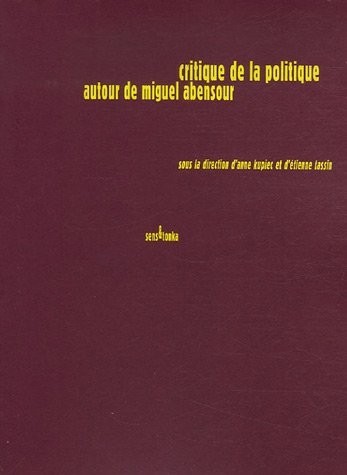 Critique de la politique autour de Miguel Abensour