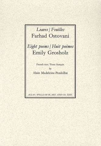 Feuilles ; Huit poèmes : Edition bilingue français-anglais