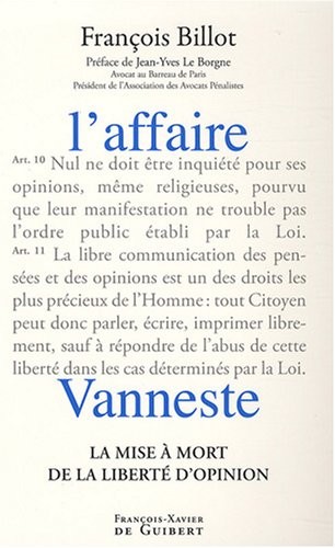 L'affaire Vanneste : La mise à mort de la liberté d'opinion