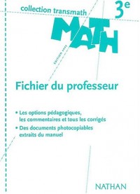 Math 3e : Fichier du professeur