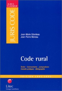 Code rural 2002-2003 (ancienne édition)