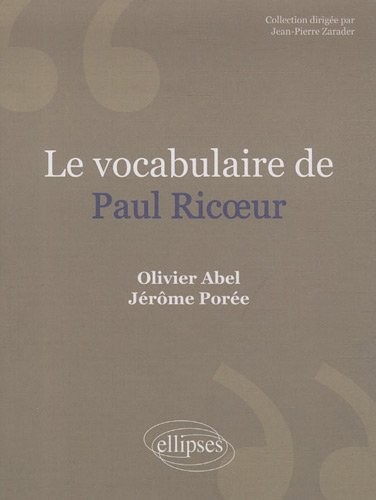 Le vocabulaire de Paul Ricoeur