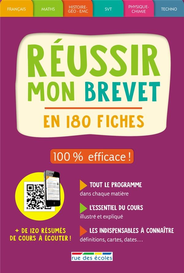 Boite a Fiches Réussir Mon Brevet