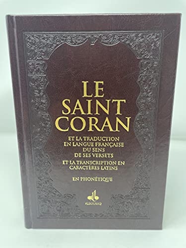 Saint Coran (17 x 24 cm) PhonEtique (fr/ar/phonEtique) - Couverture Daim Marron foncE