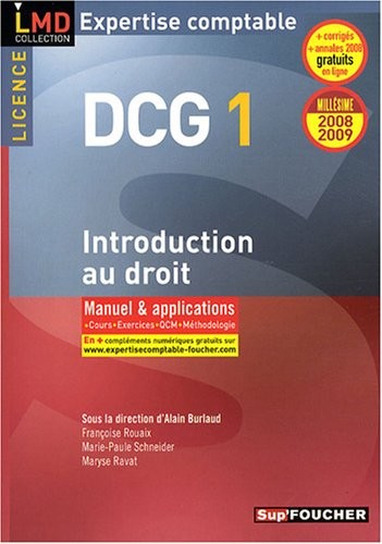 Introduction au droit DCG1 : Manuel et applications (Ancienne Edition)