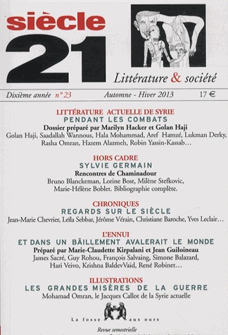 Siècle 21, N° 23, automne-hiver 2013 :