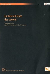 La mise en texte des savoirs