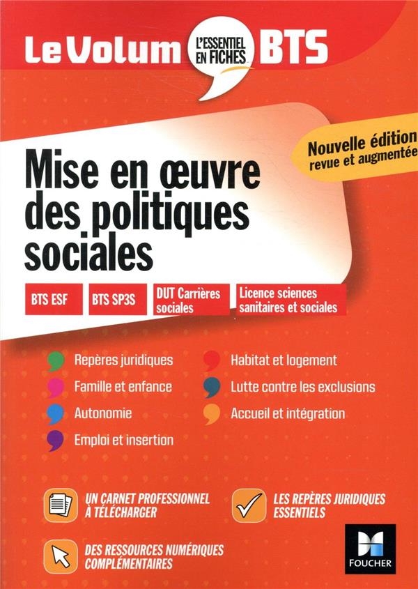 Le Volum' BTS - Mise en oeuvre des politiques sociales - Révision
