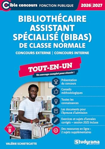 Bibliothécaire assistant spécialisé classe normale – Tout-en-un (Catégorie B – Concours 2026-2027): Concours externe ― Concours interne