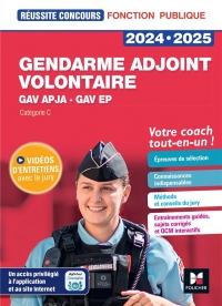 Réussite Concours - Gendarme adjoint volontaire - APJA et EP- 2024-2025 - Préparation complète