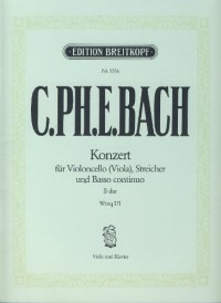 BACH C.P.E. - Concierto en Sib Mayor (WQ.171) para Viola (Violoncello) y BC (Klengel)