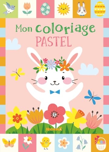 Mon coloriage pastel - Pâques - coloriage - pastel - lapin - 3 ans