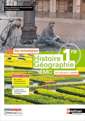 Histoire-Géographie - EMC - 1re technologique - Enseignement commun
