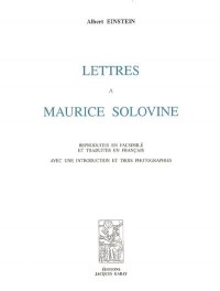 Lettres à Maurice Solovine