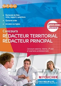 Rédacteur territorial Rédacteur principal catégorie B. 2015 - 2016