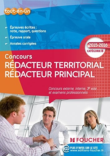 Rédacteur territorial Rédacteur principal catégorie B. 2015 - 2016