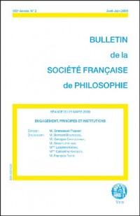 La Couleur de la Pensee (Bulletin de la Société Française de Philosophie 2009/2)