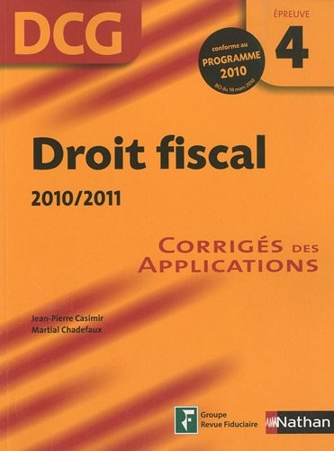 DROIT FISCAL 10/11 EPR 4 CORR