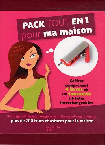 Pack tout en 1 pour ma maison : Coffret avec 4 livres et un tournevis