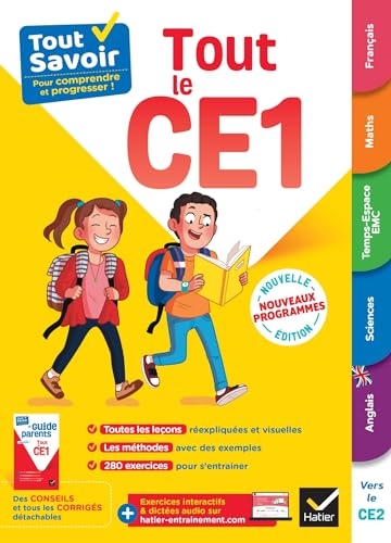 Tout Savoir CE1 - Tout-en-un: cours, méthodes et exercices dans toutes les matières