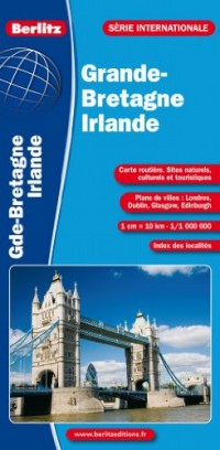 Grande-Bretagne Irlande - Carte routière et touristique - Echelle : 1/800 000