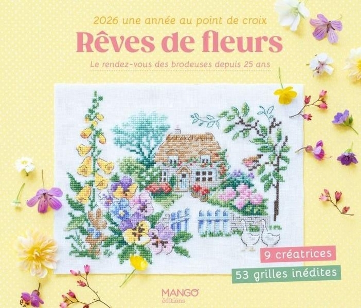 Rêves de fleurs - 2026 une année au point de croix