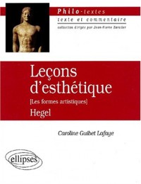 Leçons d'esthétique (Les formes artistiques), Hegel