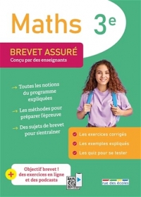Brevet assuré - Maths - 3e: Conçu par des enseignants