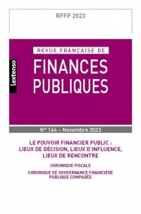 Revue française des finances publiques n°164-2023