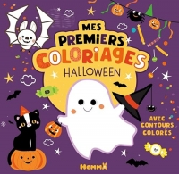 Mes premiers coloriages avec contours colorés - Halloween - coloriages - contours colorés - 2 ans