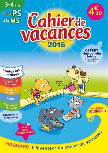 Cahier de vacances de la PS à la MS