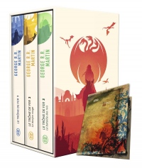 Le trône de fer (A game of Thrones) : Coffret en 3 volumes : Tome 1, Le trône de fer ; Tome 2, Le donjon rouge ; Tome 3, La bataille des rois. Avec une carte