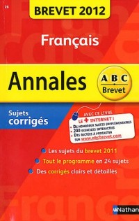 ANNALES BREVET 2012 FRANCAIS