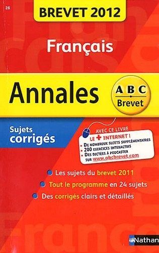 ANNALES BREVET 2012 FRANCAIS